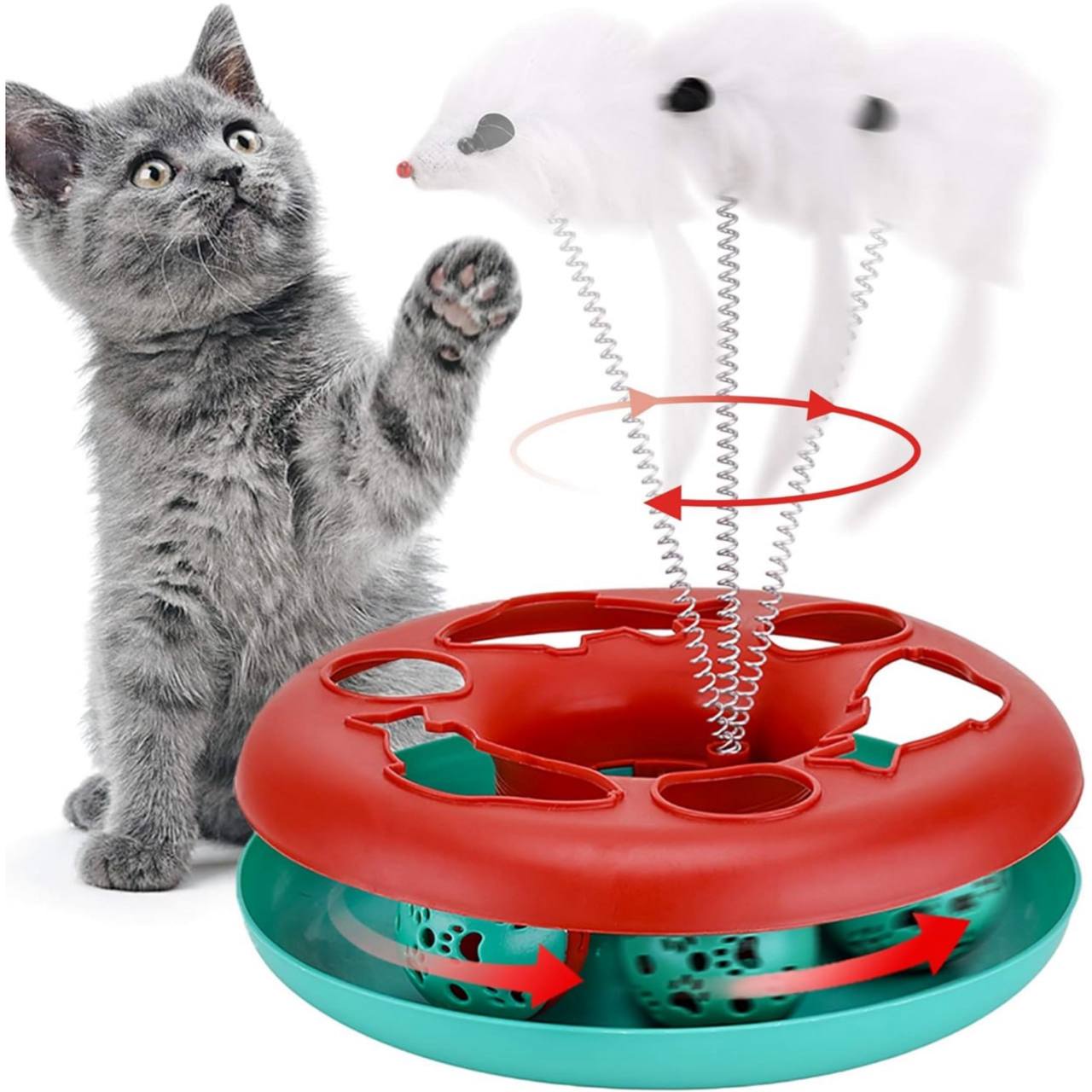 Roller tracks with cats toy